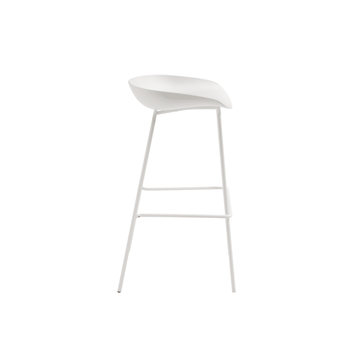 Set di sgabelli in polipropilene "Solan" moderni con struttura in metallo cm 43x48 72,5h - MondoViro