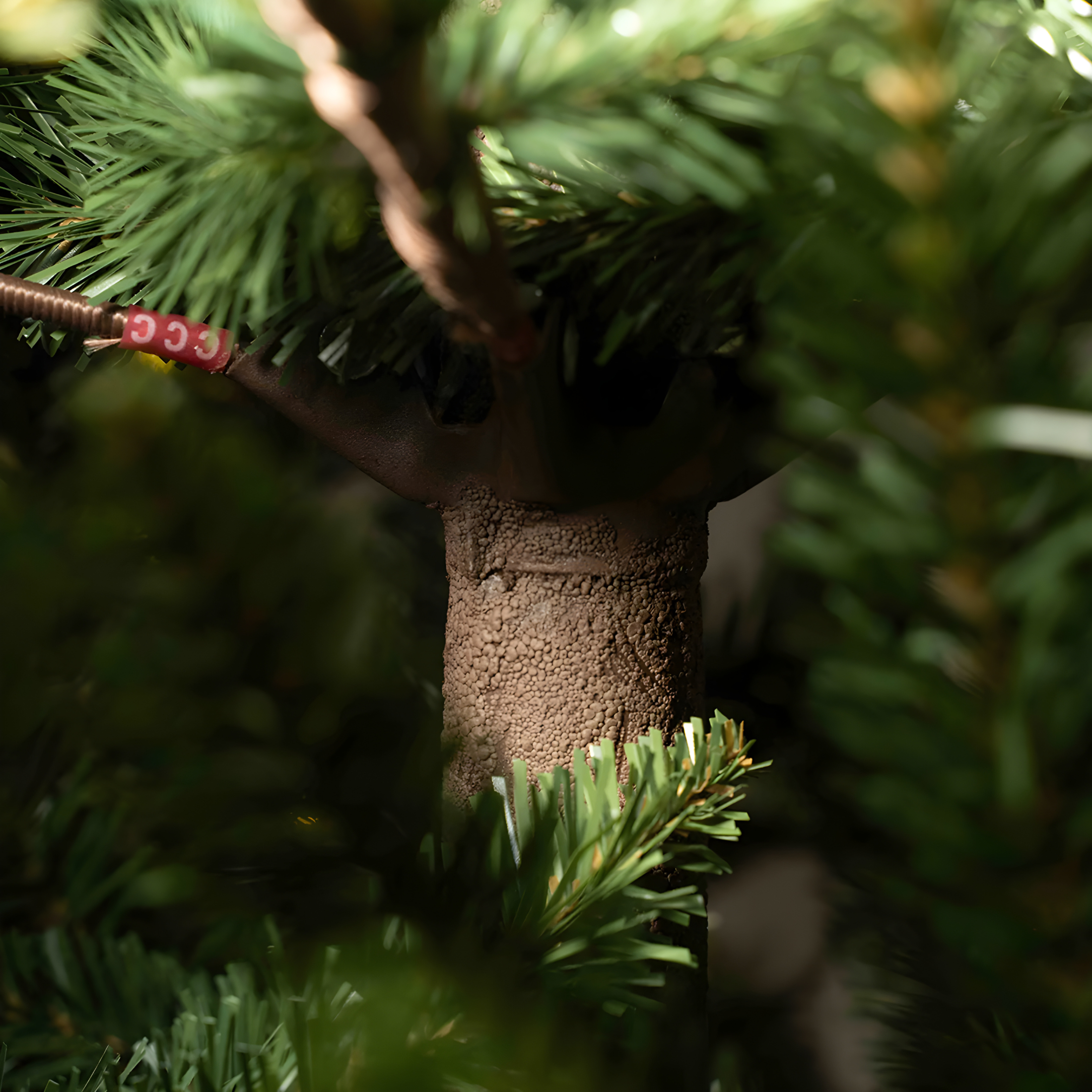 Albero di Natale "Rudolph" con Led e tronco marrone 80% PE effetto Real Touch