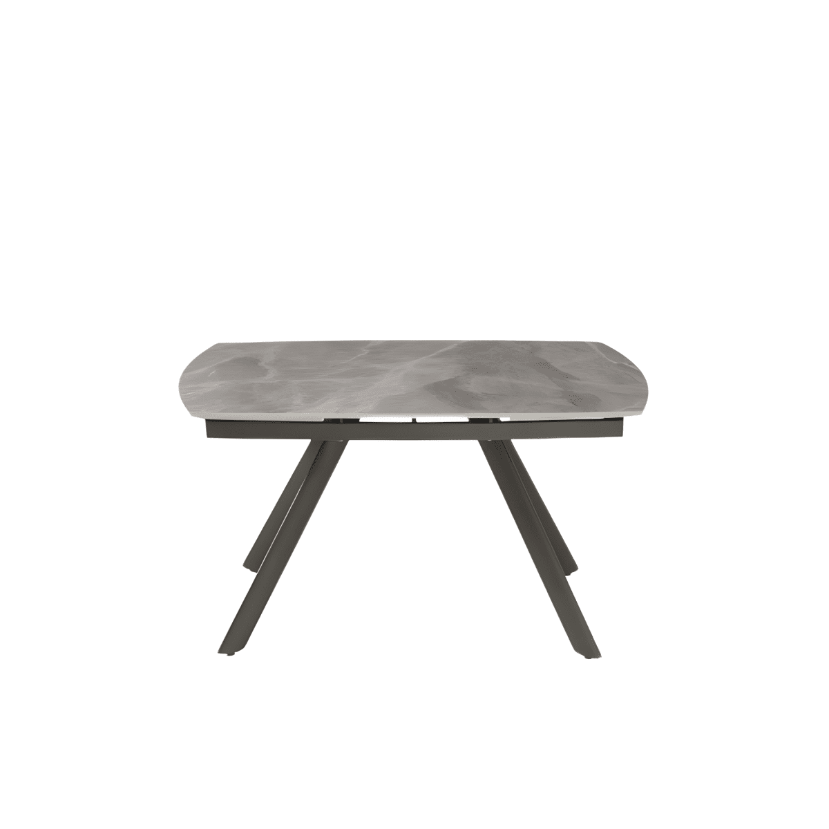 Tavolo allungabile "Igor" con piano in pietra effetto marmo cm 140x90 76h - MondoViro