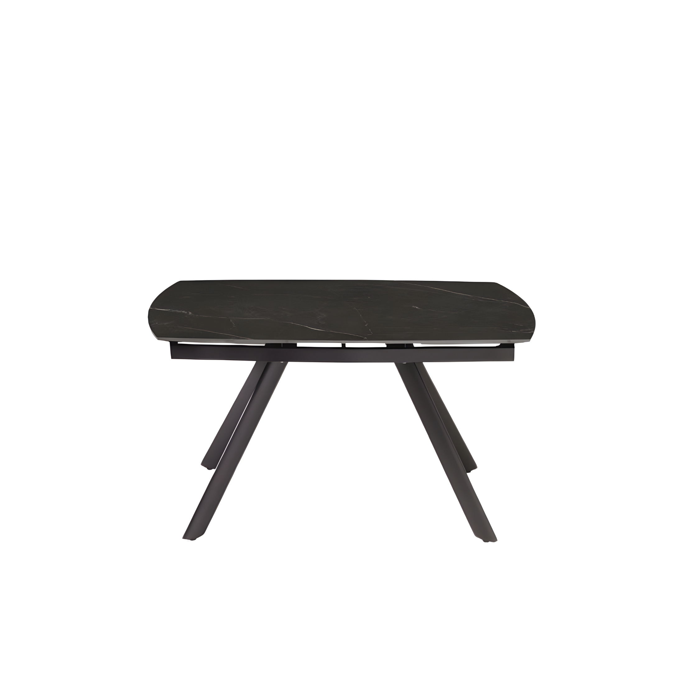 Tavolo allungabile "Igor" con piano in pietra effetto marmo cm 140x90 76h