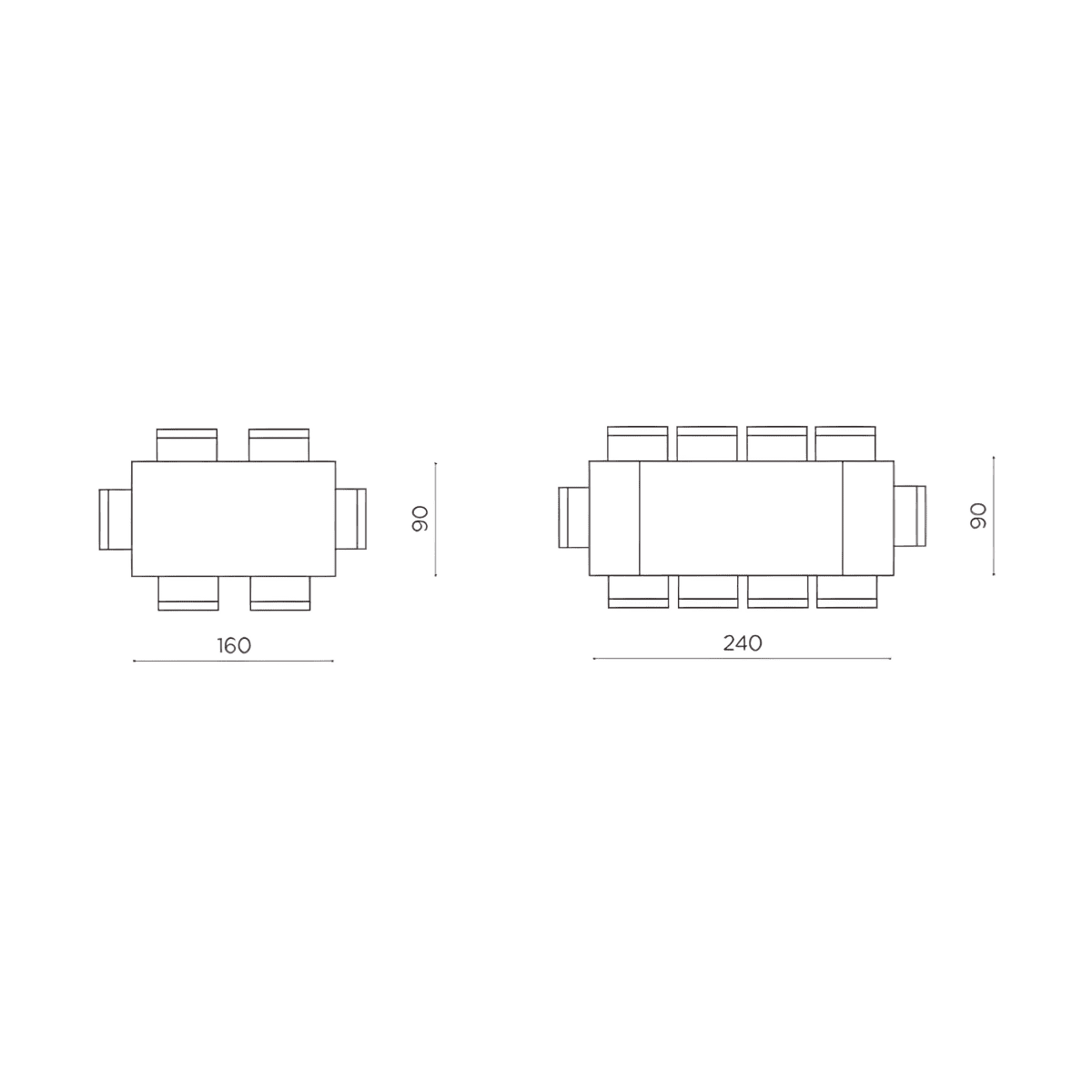 Tavolo allungabile "Artico" con piano in pietra effetto marmo cm 160x90 75h - MondoViro
