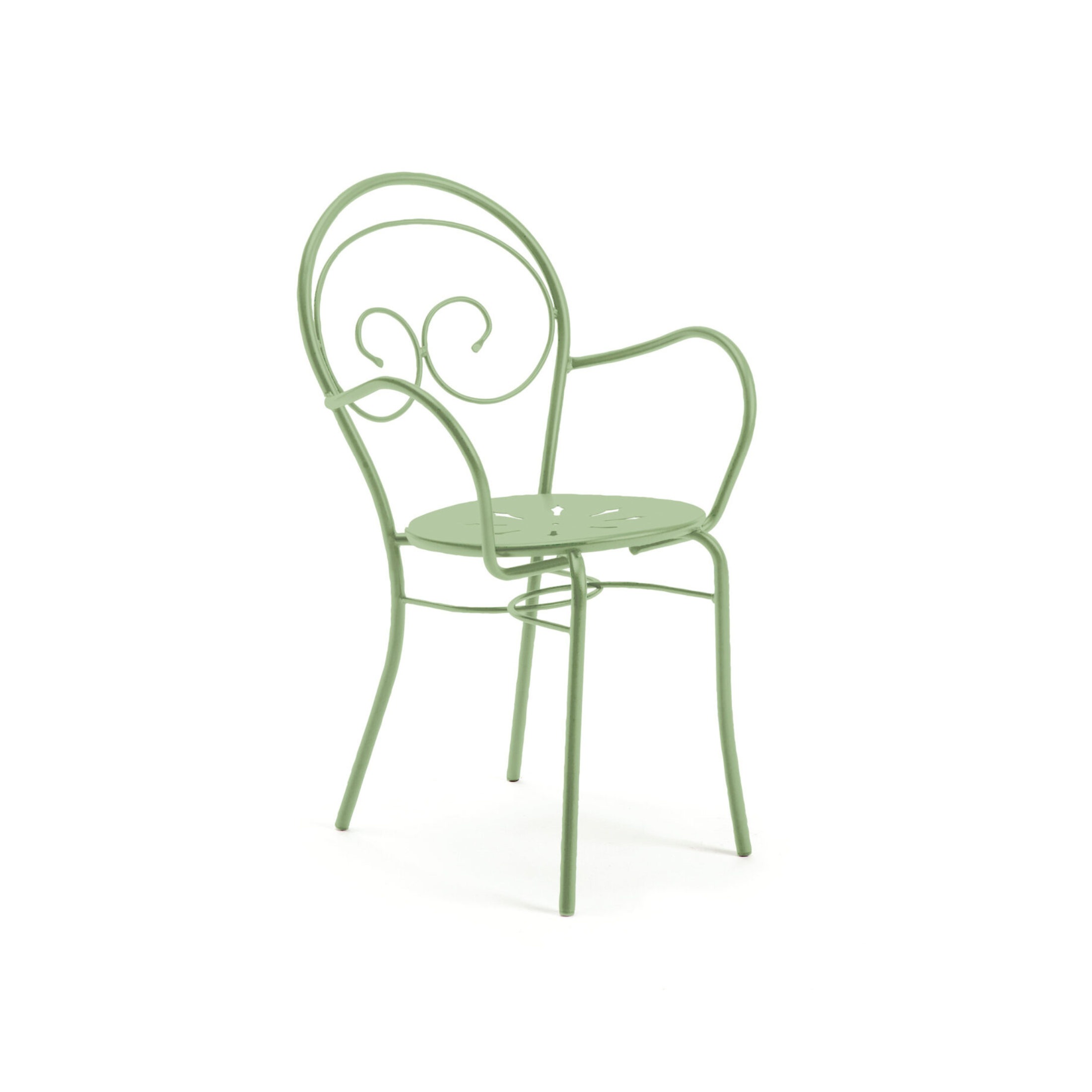 Set di sedie in metallo verniciato "Mimmo" impilabili da giardino cm 51x52 89h