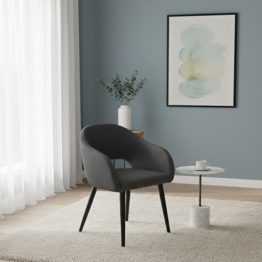 Set di sedie da pranzo moderne "Anita" imbottita in tessuto cm 58x48 75h