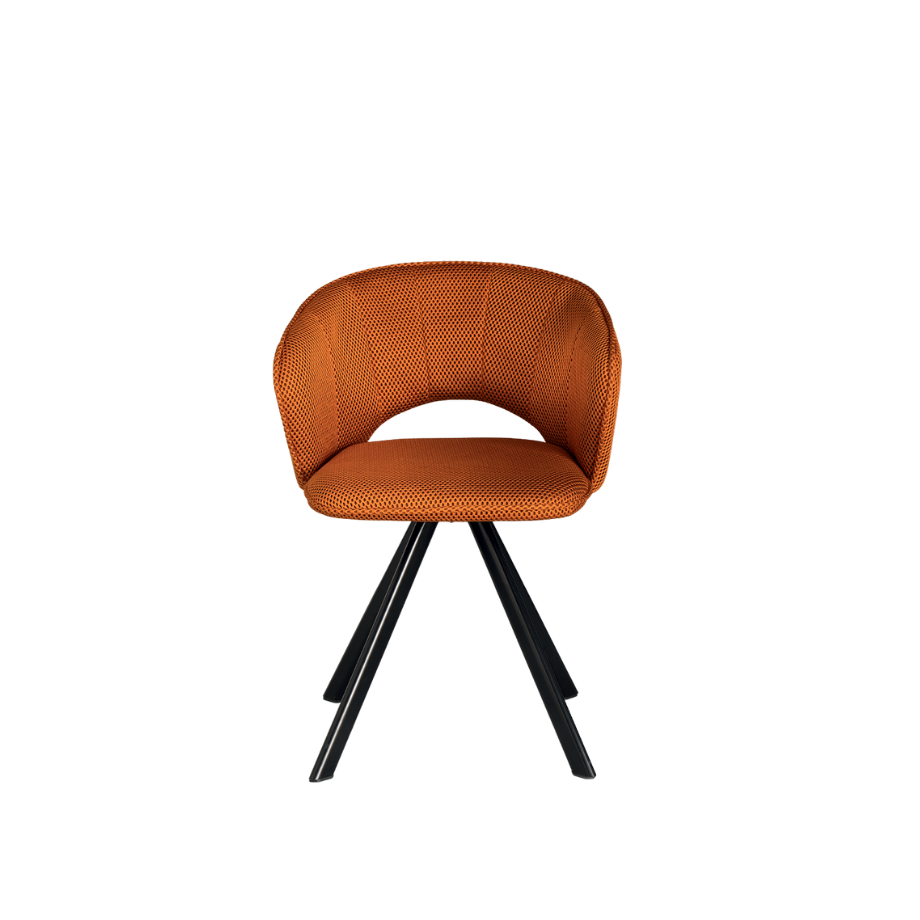 Set di sedie imbottite "Zeta" in tessuto con struttura in metallo cm 61x58 78h