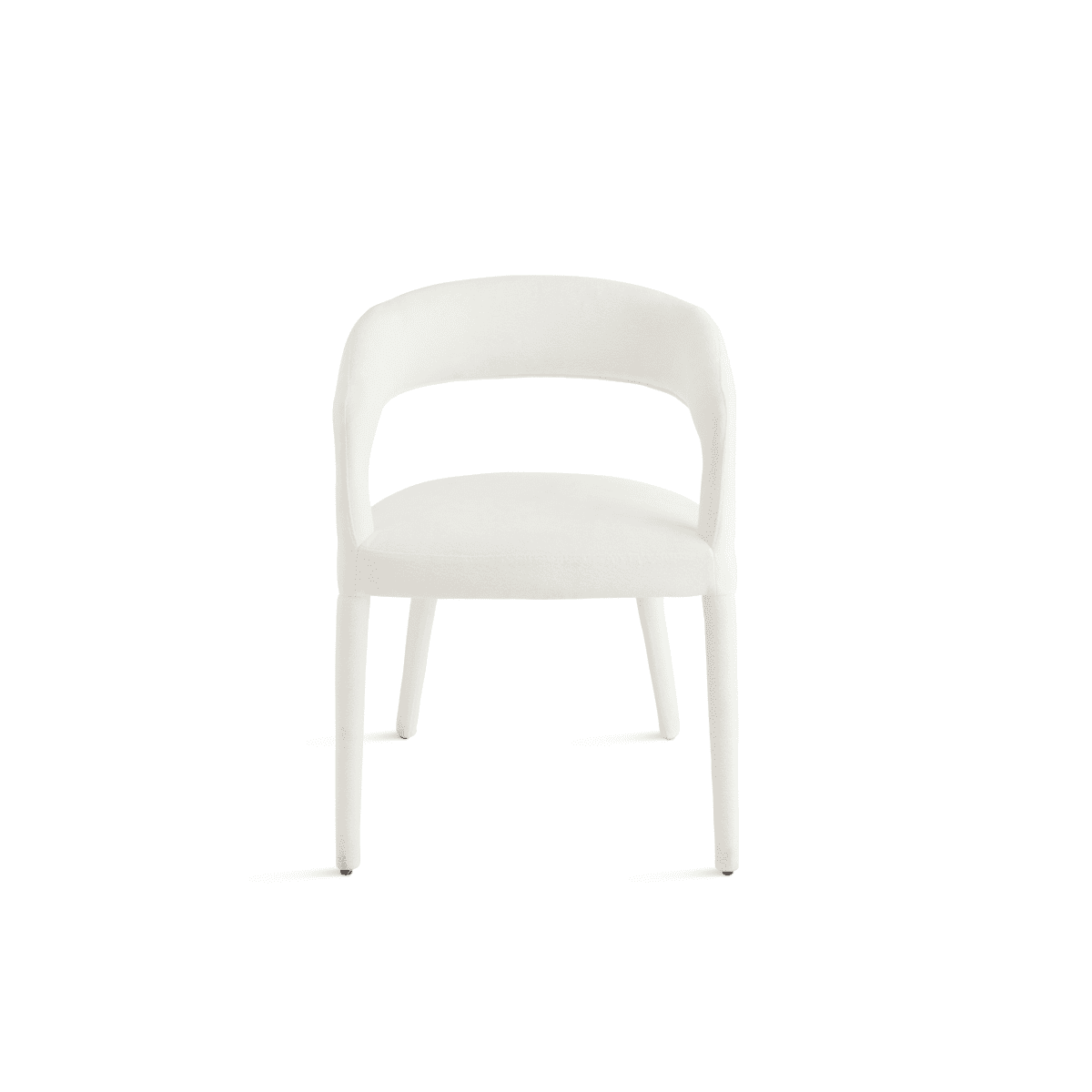 Set di sedie "Voltris" imbottite in tessuto bouclé con gambe rivestite in tessuto cm 55x57 76h - MondoViro