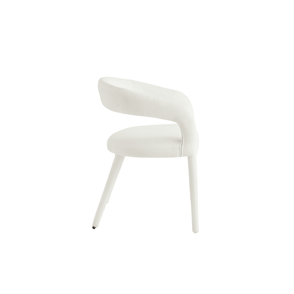 Set di sedie "Voltris" imbottite in tessuto bouclé con gambe rivestite in tessuto cm 55x57 76h - MondoViro