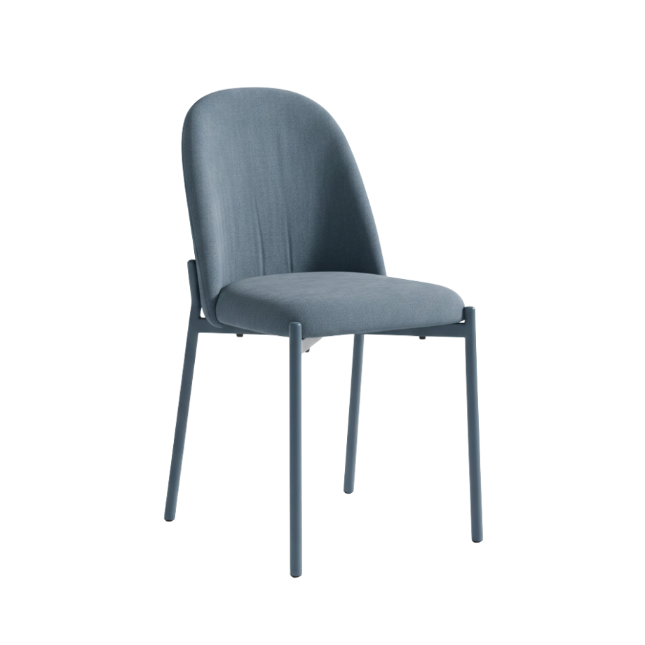 Set di sedie "Nova" imbottite in tessuto con struttura in metallo cm 47x56 86h