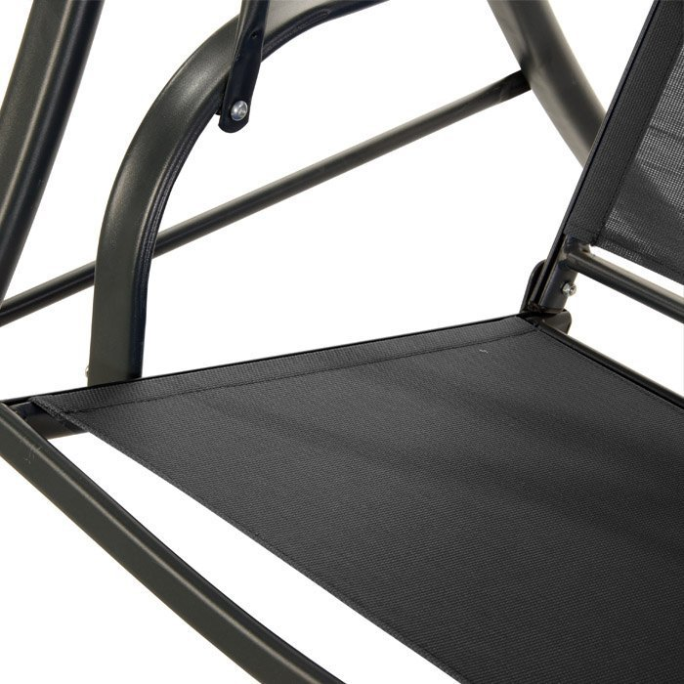 Dondolo da giardino "Amalfi" 2 posti grigio antracite con copertura in acciaio cm 150x120 160h