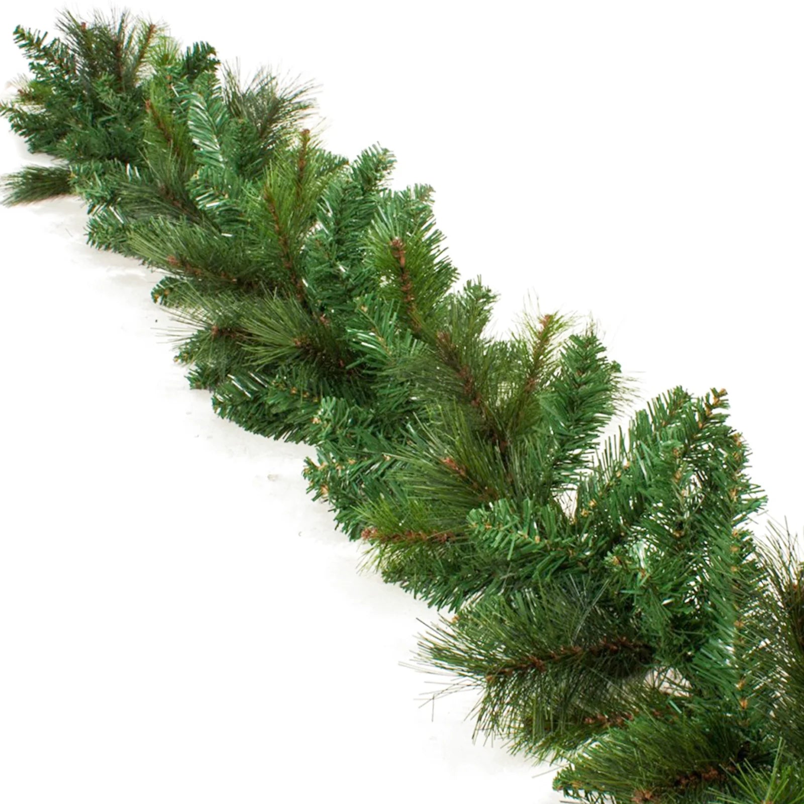 Ghirlanda natalizia "Happy" in PVC e PP effetto aghi di Pino, boa 270 cm festone decorazione realistica