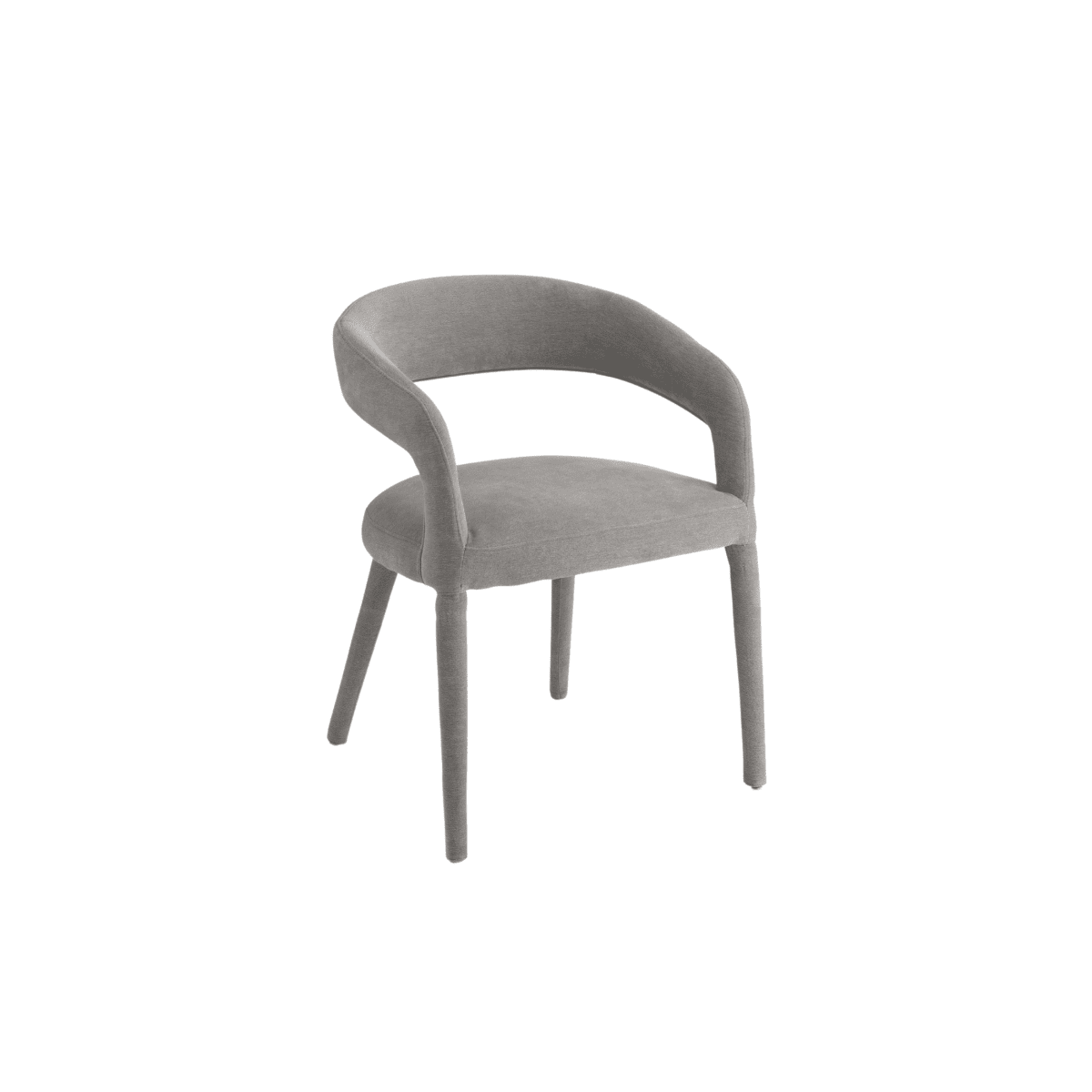 Set di sedie "Voltris" imbottite in tessuto bouclé con gambe rivestite in tessuto cm 55x57 76h - MondoViro