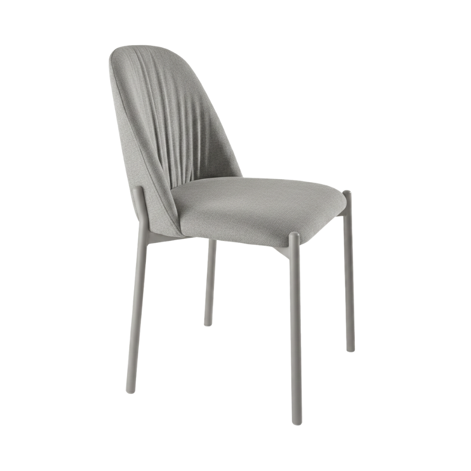 Set di sedie "Nova" imbottite in tessuto con struttura in metallo cm 47x56 86h