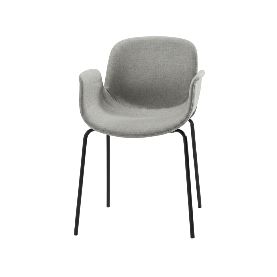 Set di sedie in tessuto imbottite "Verona" con braccioli cm 54x51 87h