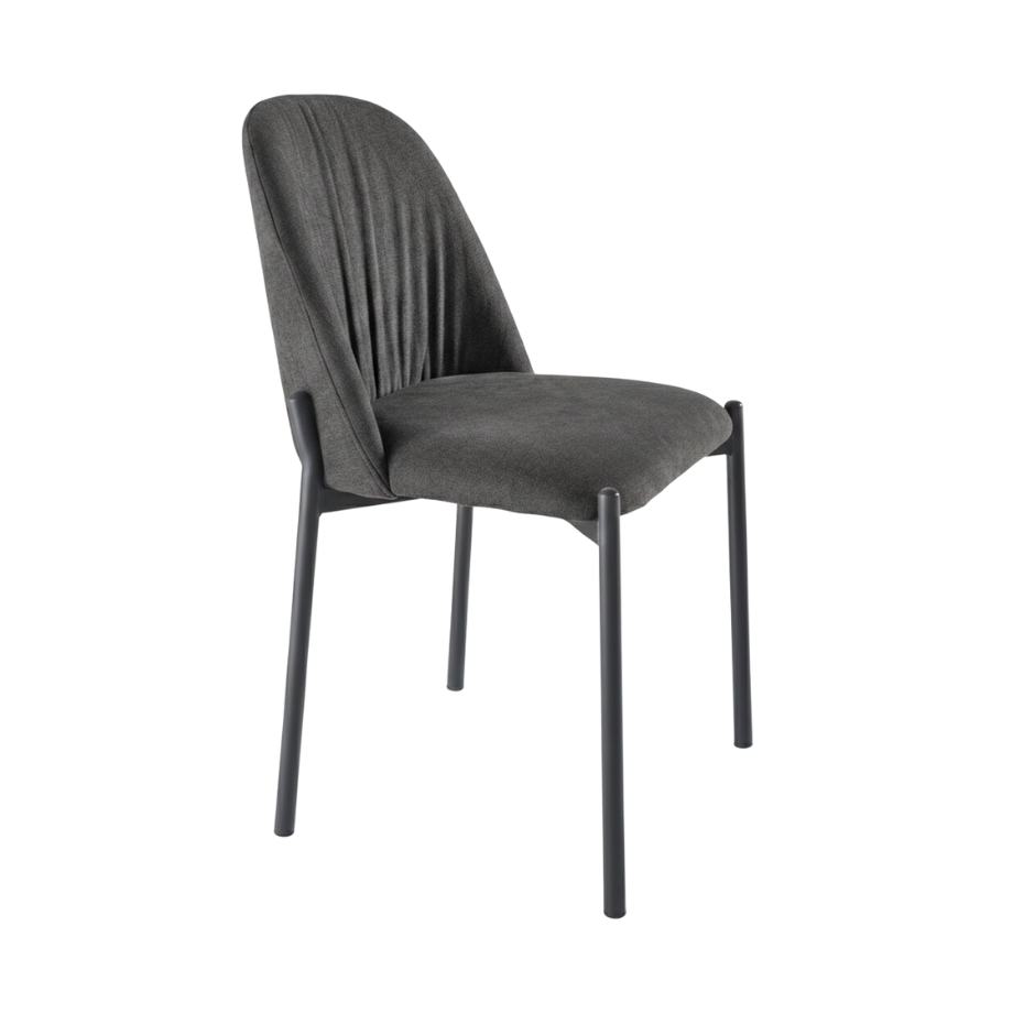 Set di sedie "Nova" imbottite in tessuto con struttura in metallo cm 47x56 86h