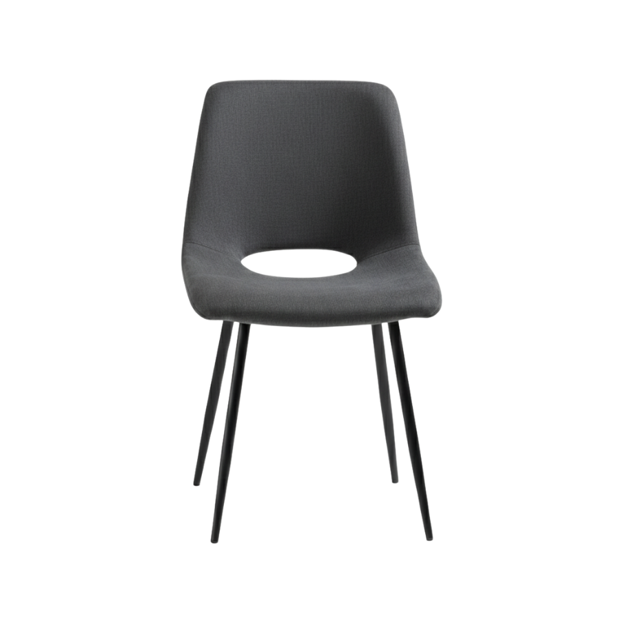 Set di sedie in tessuto "Echo" con struttura in metallo cm 48x53 86h