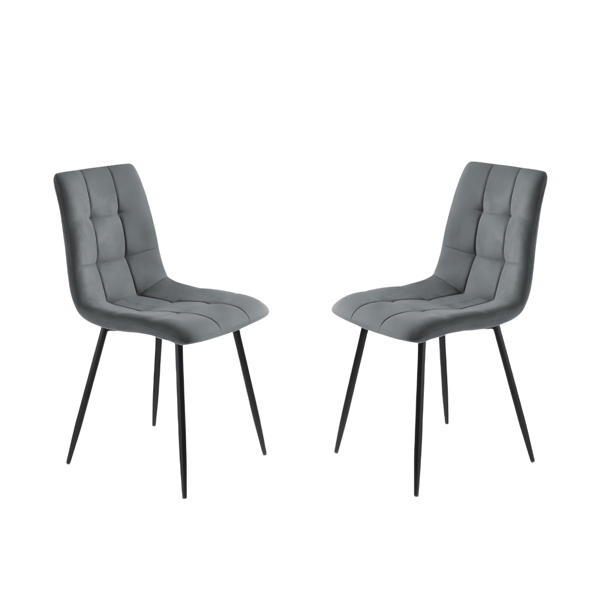 Set sedie da pranzo moderne in tessuto "Milly" con seduta imbottita cm 45x53 88h - MondoViro