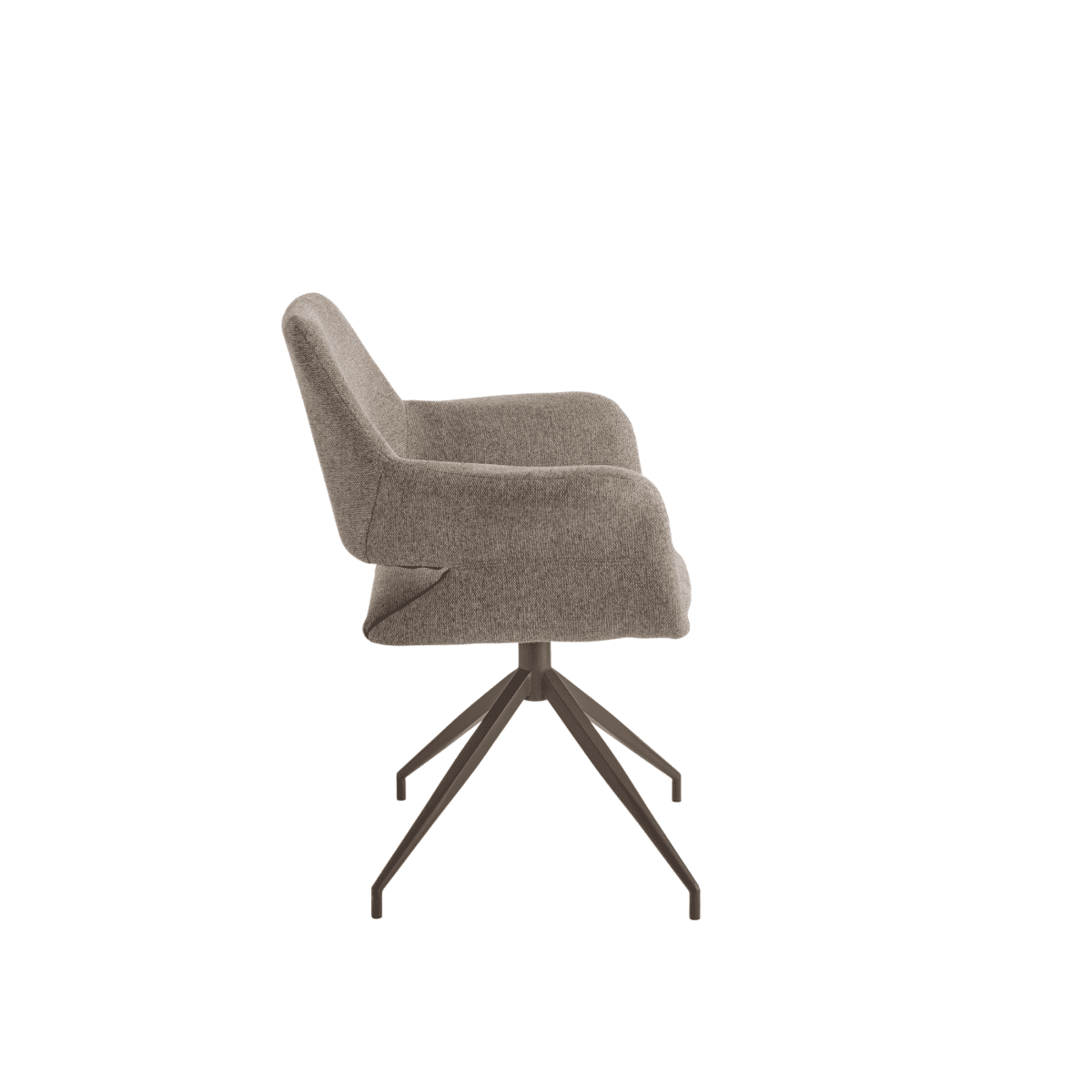 Set di sedie girevoli "Flessia" in tessuto imbottite con struttura in metallo cm 66x60 85h - MondoViro