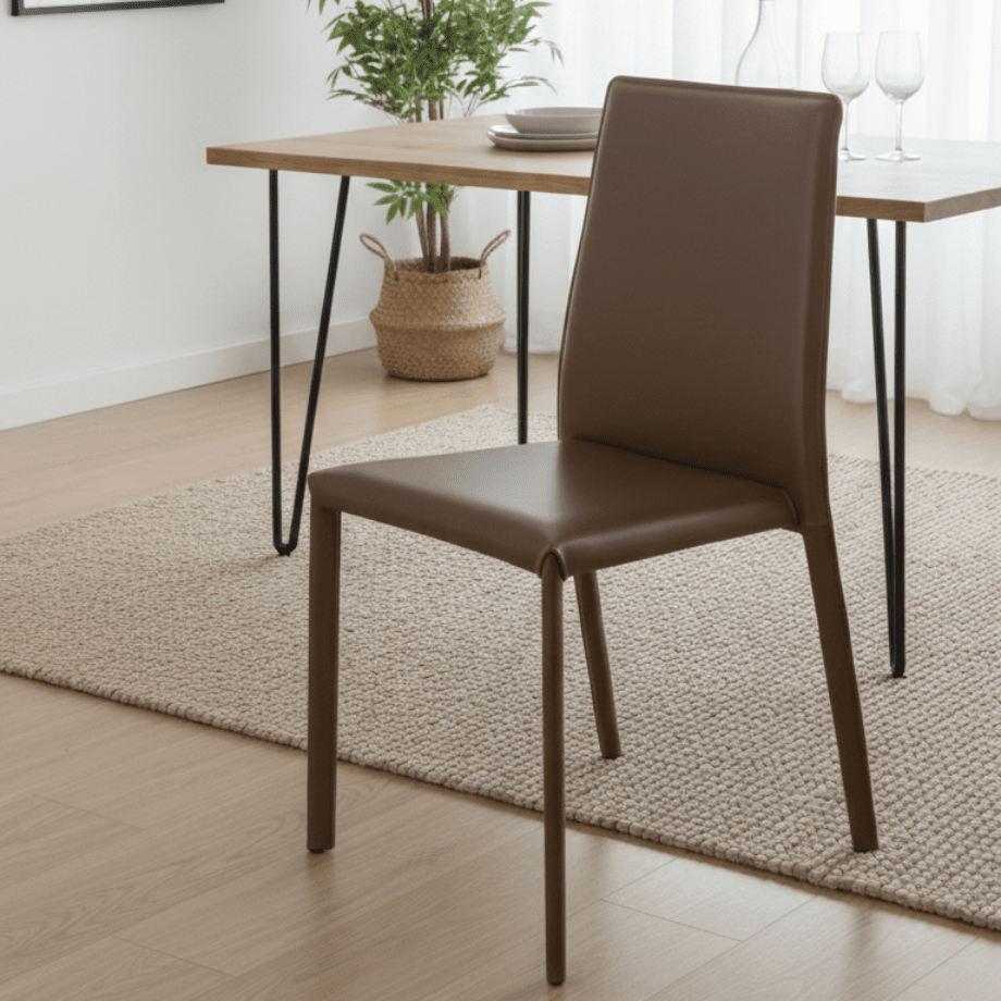 Set di sedie imbottite "Lina" in interamente rivestita in similcuoio cm 50x43 88h - MondoViro