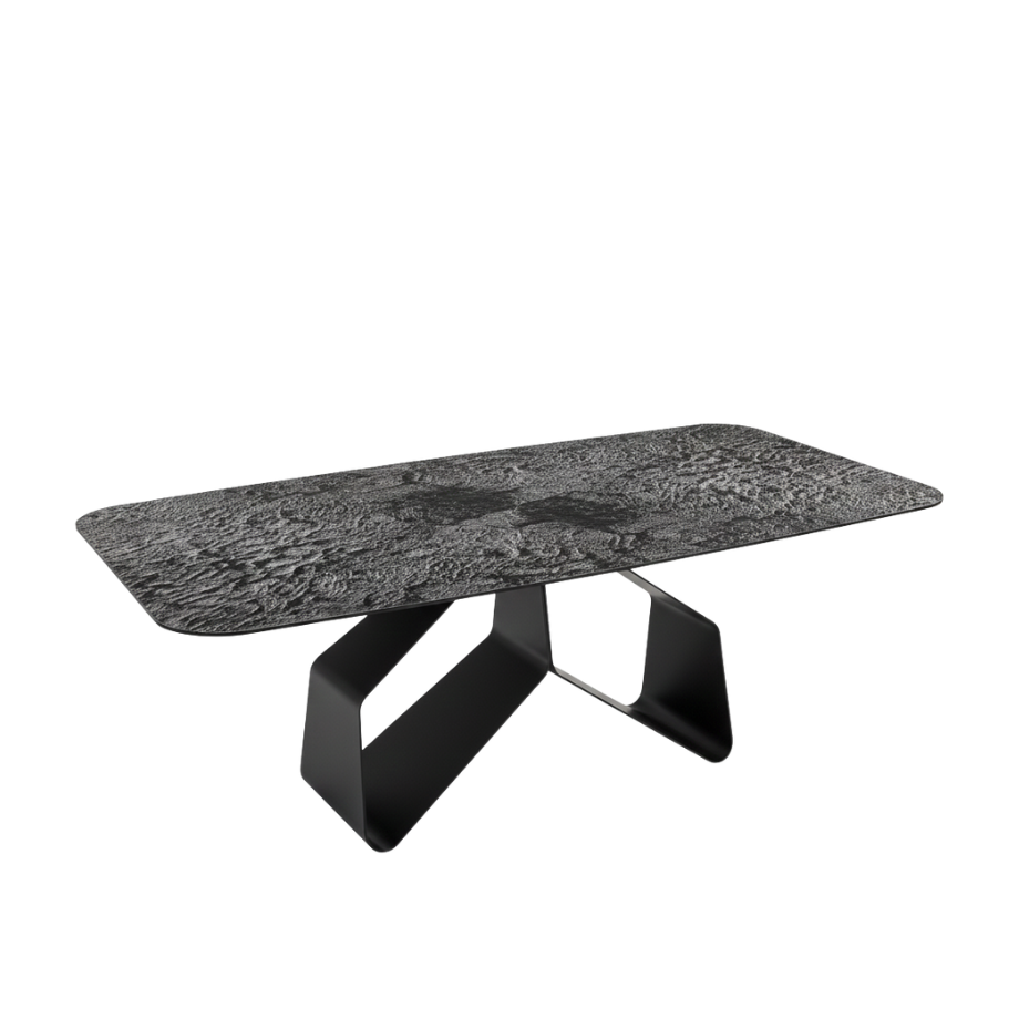 Tavolo fisso moderno "Round" con piano rettangolare versatile cm 210x110 75h