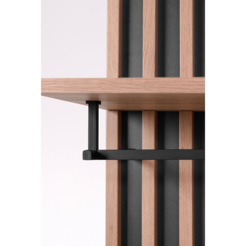 Mobile ingresso con specchio "Medan1" moderno con scarpiera e appendiabiti - MondoViro