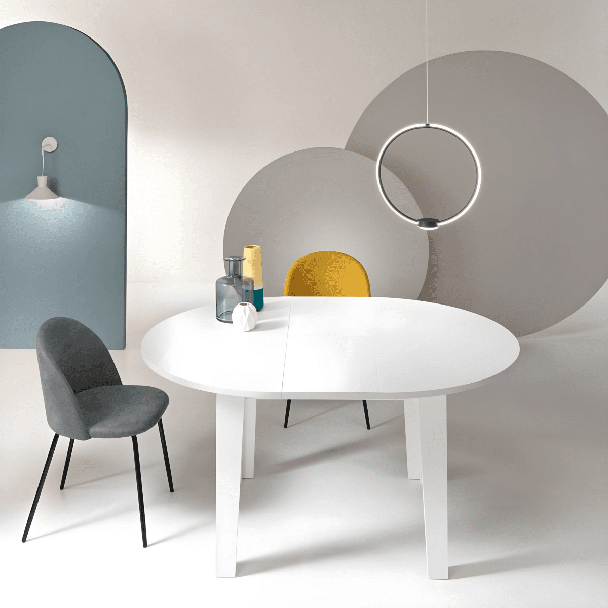 Tavolo rotondo allungabile "Blossom" cm 120x77h - MondoViro