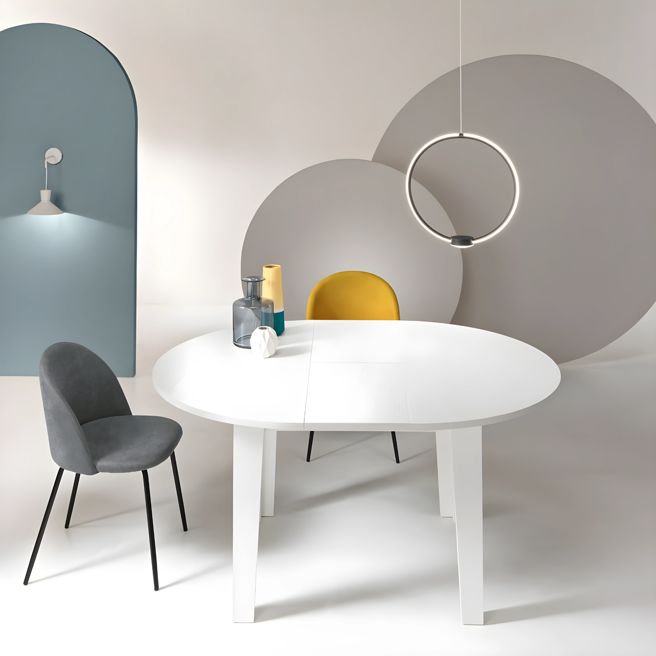 Tavolo rotondo allungabile "Blossom" cm 120x77h