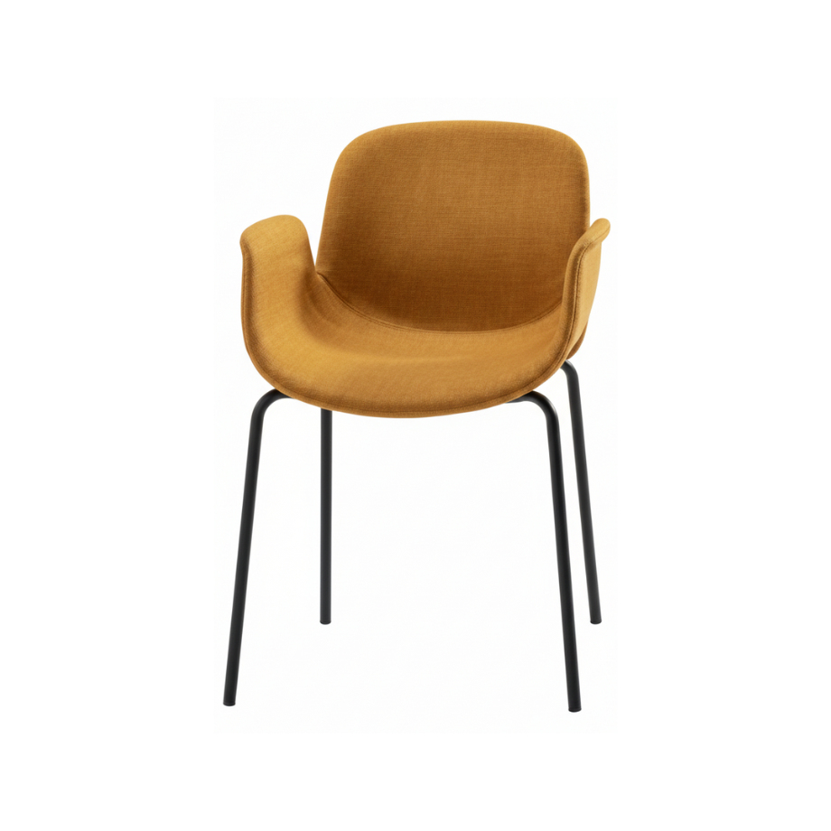 Set di sedie in tessuto imbottite "Verona" con braccioli cm 54x51 87h