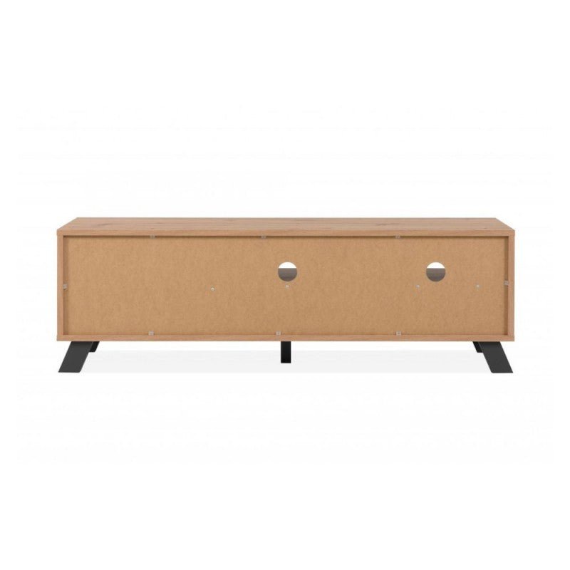 Mobile porta TV "Medan3" moderno 2 cassetti 1 anta rovere cm 138x40 44h - MondoViro