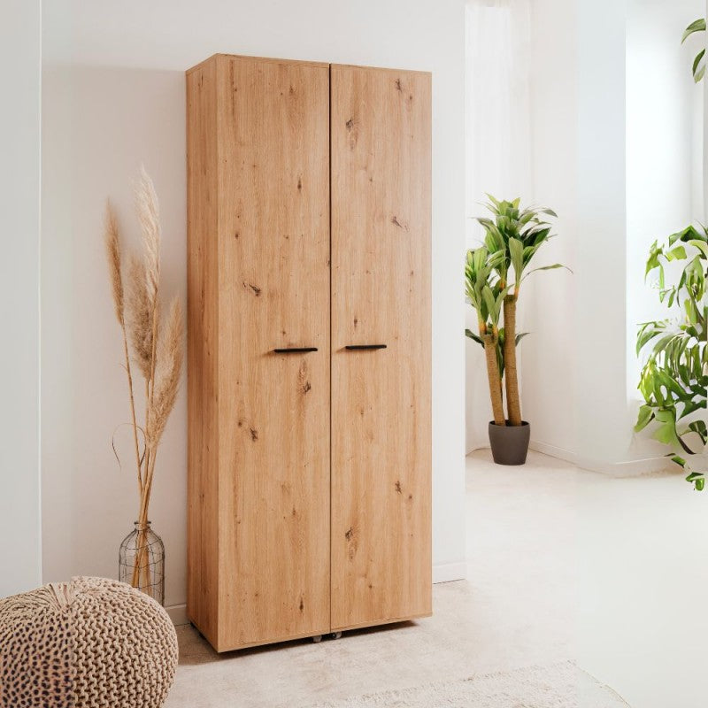 Scarpiera ingresso slim 2 ante "Lugo" in legno 5 scomparti salvaspazio