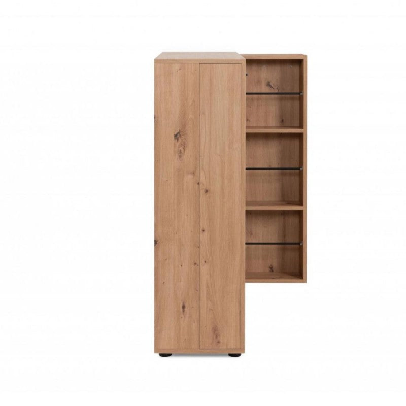 Scarpiera bassa 2 ante "Satos" salvaspazio 8 ripiani da soggiorno