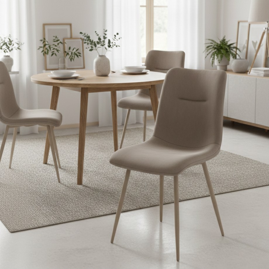 Set di sedie moderne in tessuto "Nymara" imbottite cm 45x59 90h