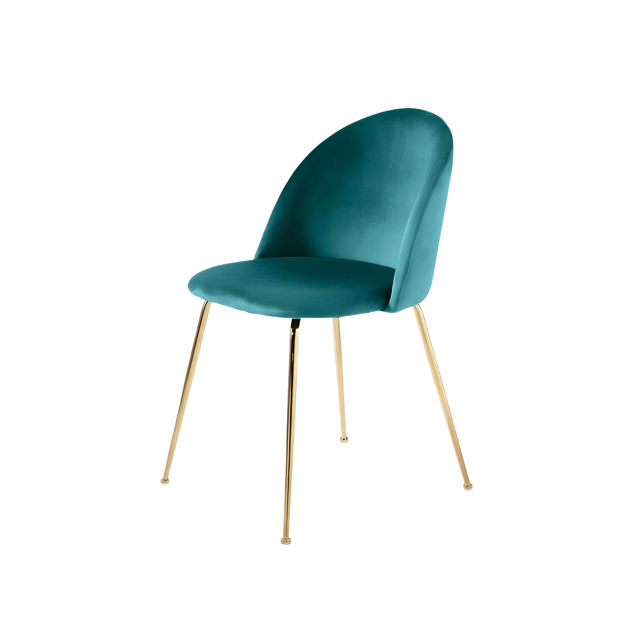 Set di sedie da pranzo "Dama" in velluto con struttura in metallo verniciato cm 52x50 81h