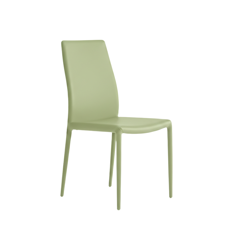 Set di sedie in similpelle "Impero" con struttura rivestita coordinata cm 53x43 90h