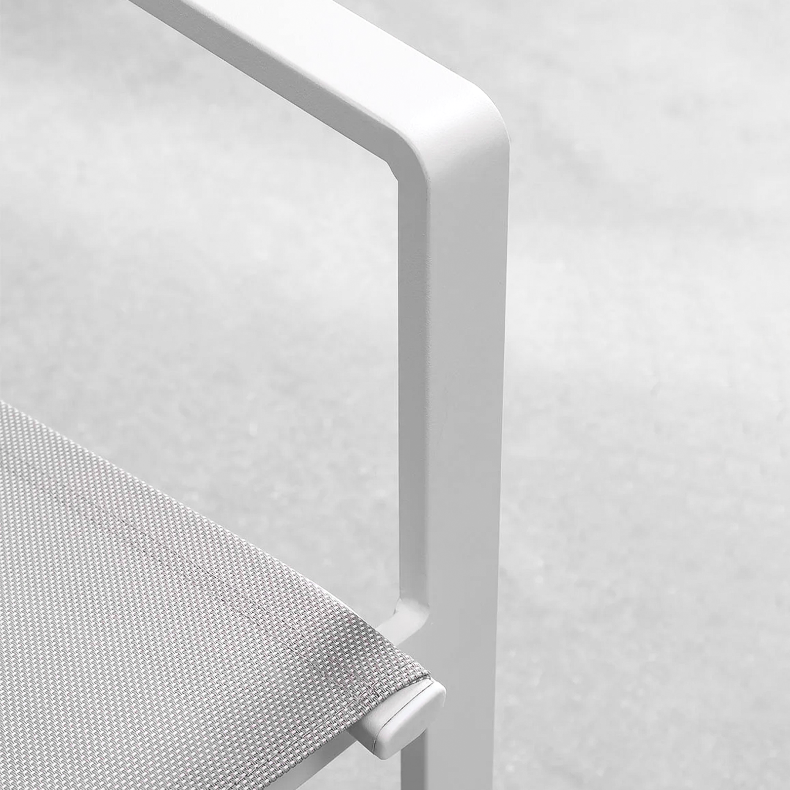 Set da pranzo completo di 6 sedie + tavolo Alu White in alluminio per giardino