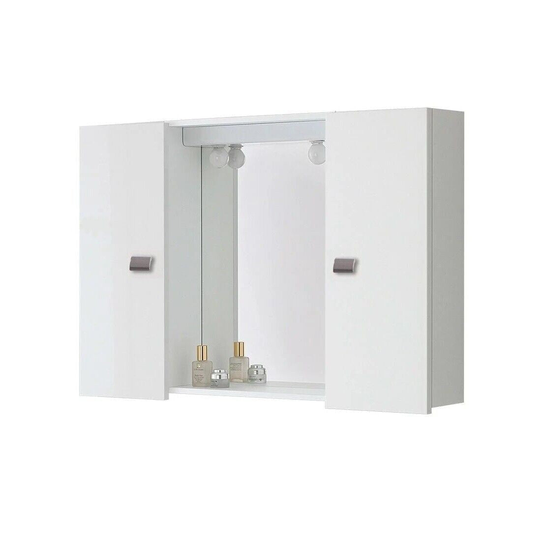 Specchio contenitore 198 da bagno con luci led cm 77x16 57h