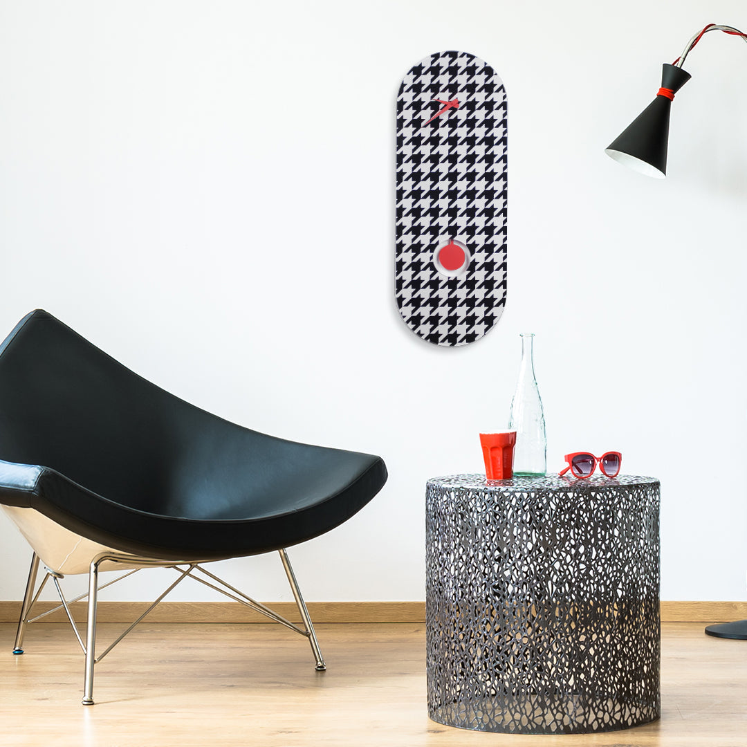 Orologio a pendolo di design "New York" in plex con stampa UV