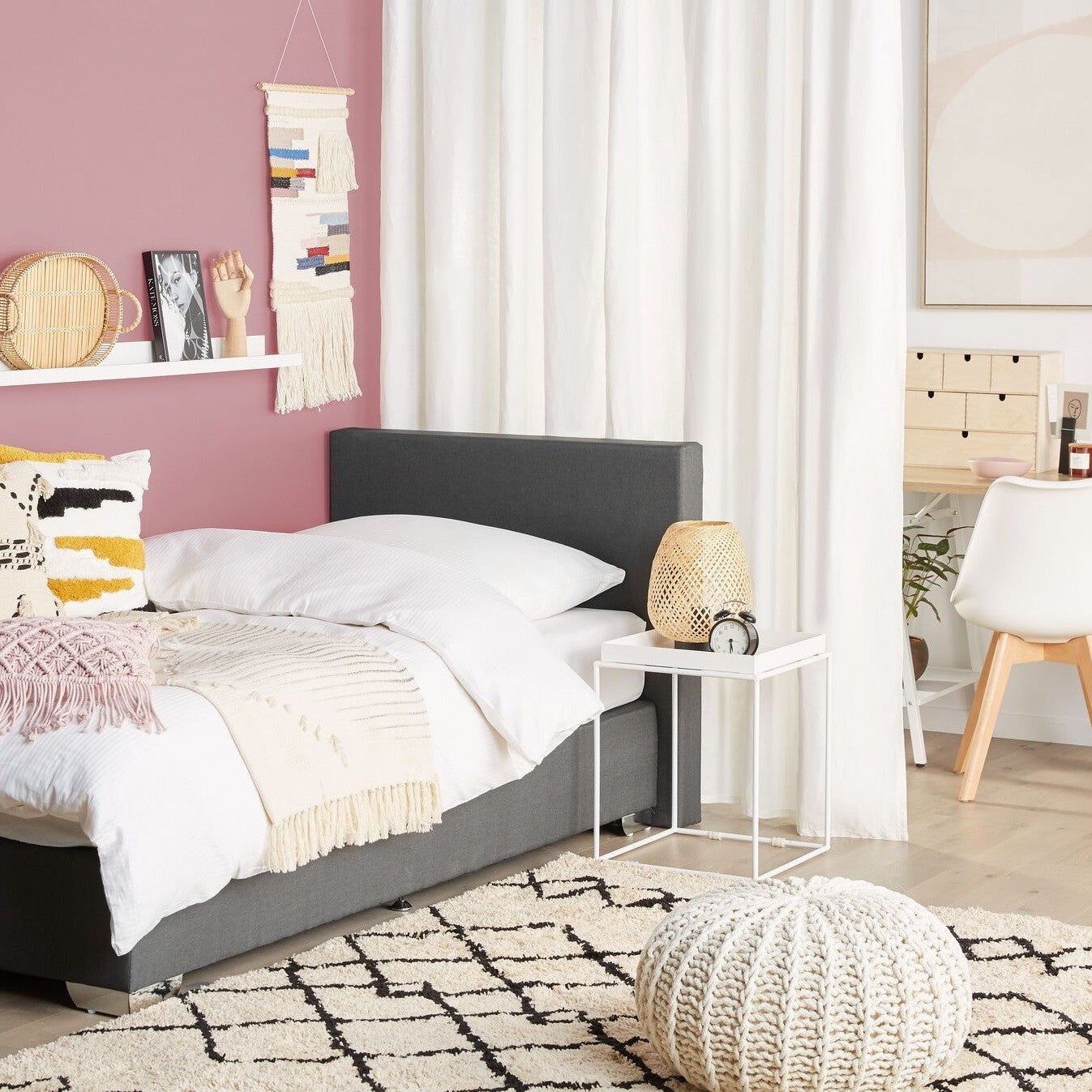 Tavolino da soggiorno basso in metallo bianco cm 35x35 40h