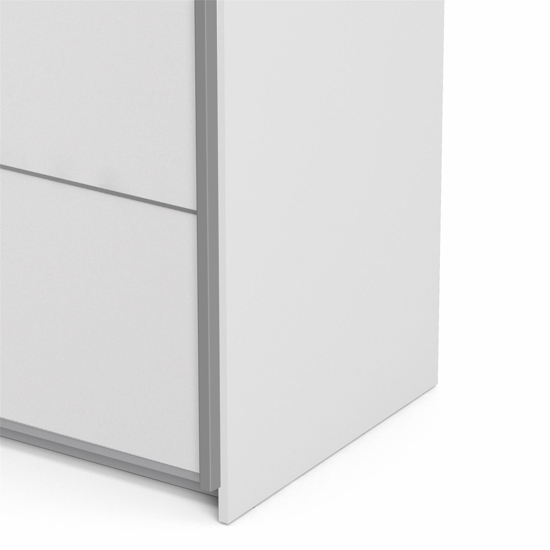 Armadio in legno Verona con ante scorrevoli bianco cm 122x64 h201