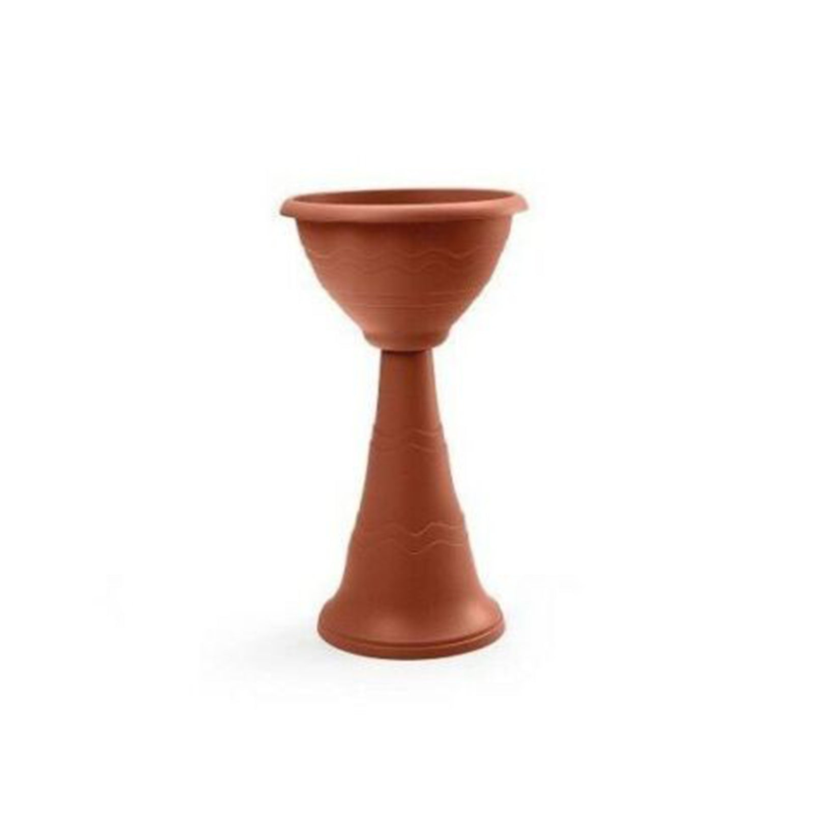 Fioriera a calice alto da esterno in polipropilene con doppio bordo Ø 40 x 72 h