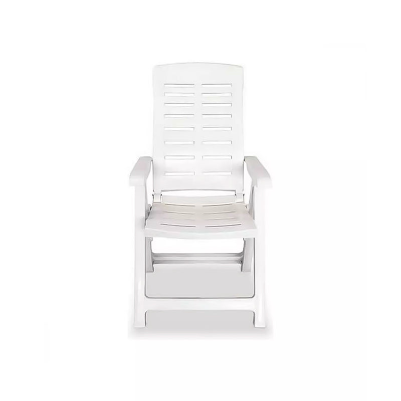 Sedia da esterno in resina pieghevole con braccioli richiudibile per giardino e veranda