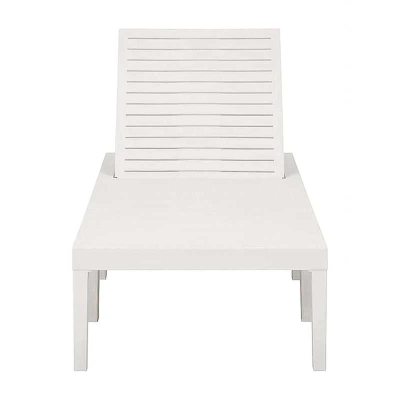 Lettino prendisole in resina con schienale reclinabile per piscina e giardino