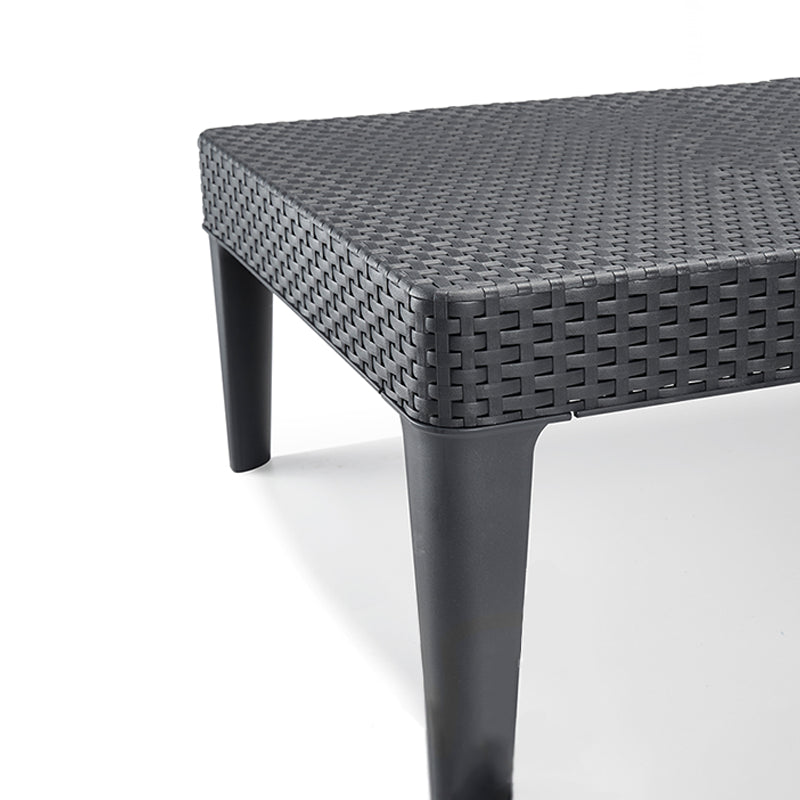 Lettino prendisole in resina con schienale reclinabile per piscina e giardino