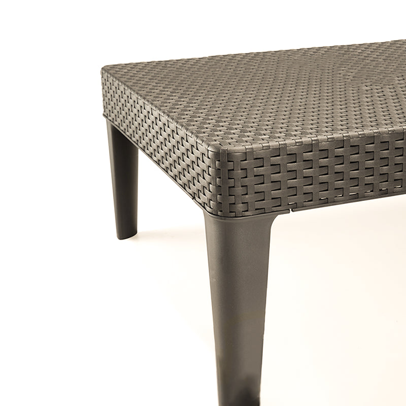 Lettino prendisole in resina con schienale reclinabile per piscina e giardino