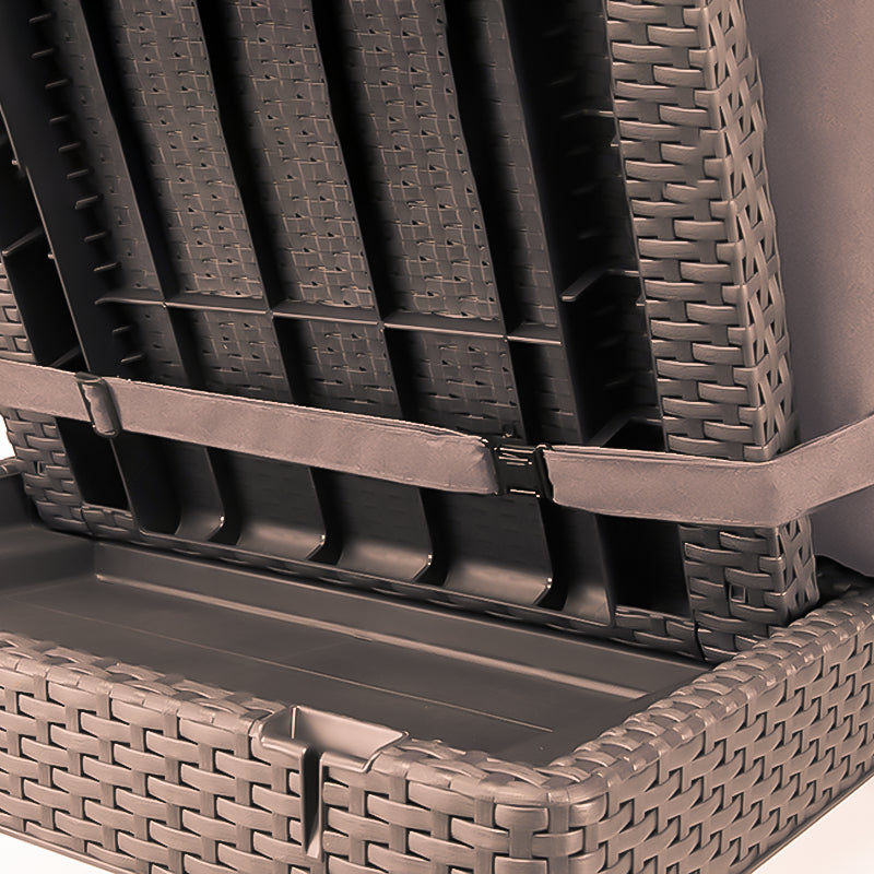 Lettino prendisole in resina con schienale reclinabile per piscina e giardino