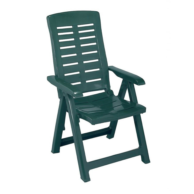 Sedia da esterno in resina pieghevole con braccioli richiudibile per giardino e veranda
