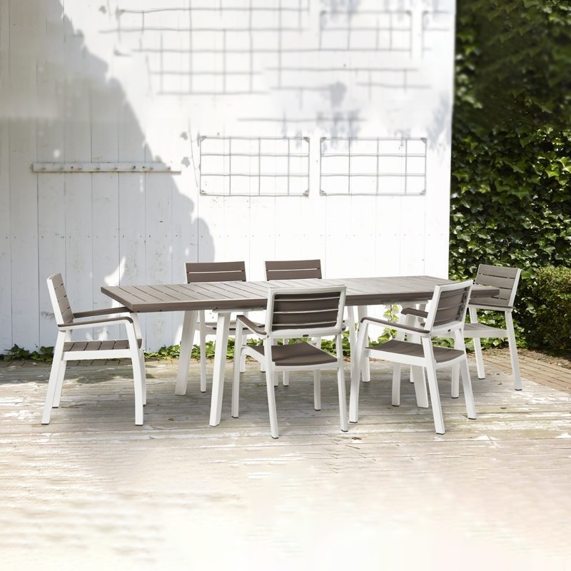 Sedia da esterno in resina rattan poltrona con braccioli per giardino e veranda