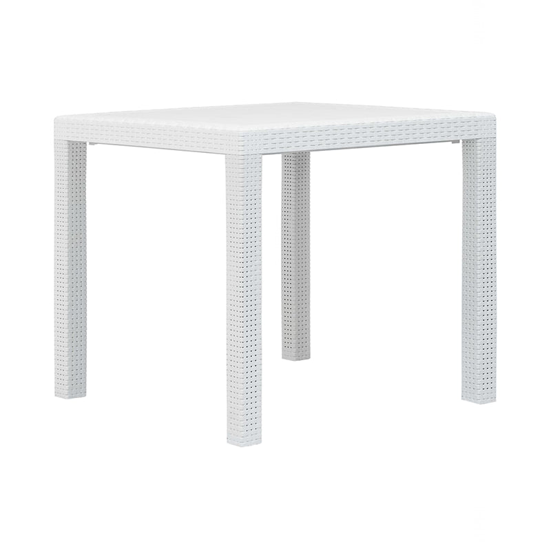 Tavolo da esterno in resina quadrato rettangolare per giardino e veranda